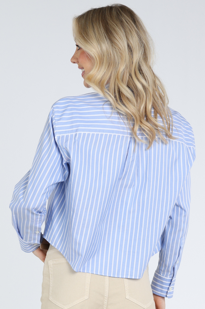 MaxMara Cartone mm10200 Blouse lange mouw Blauw