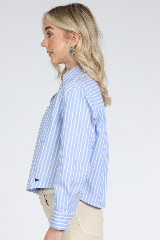 MaxMara Cartone mm10200 Blouse lange mouw Blauw