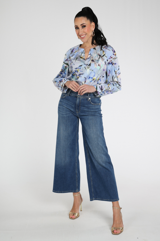 Marc Cain AC 51.25 W29 Blouse lange mouw Blauw