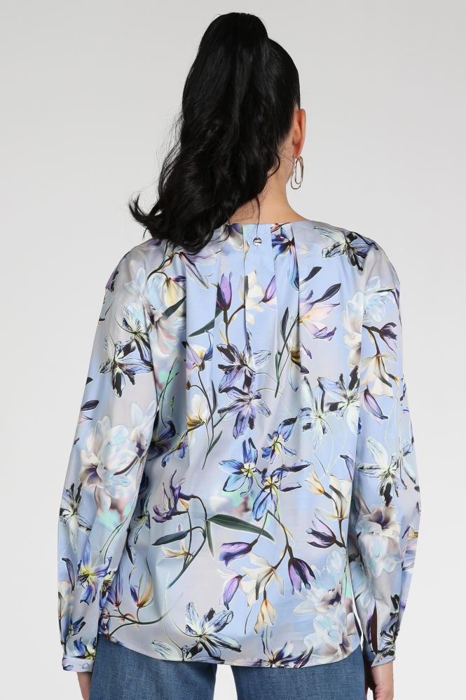 Marc Cain AC 51.25 W29 Blouse lange mouw Blauw