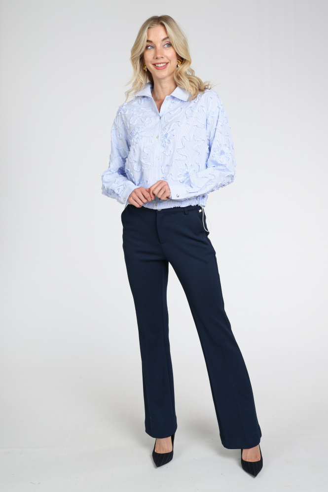 Nukus NKS02255 Blouse lange mouw Blauw
