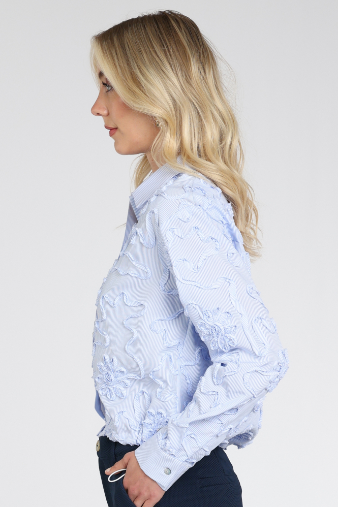 Nukus NKS02255 Blouse lange mouw Blauw