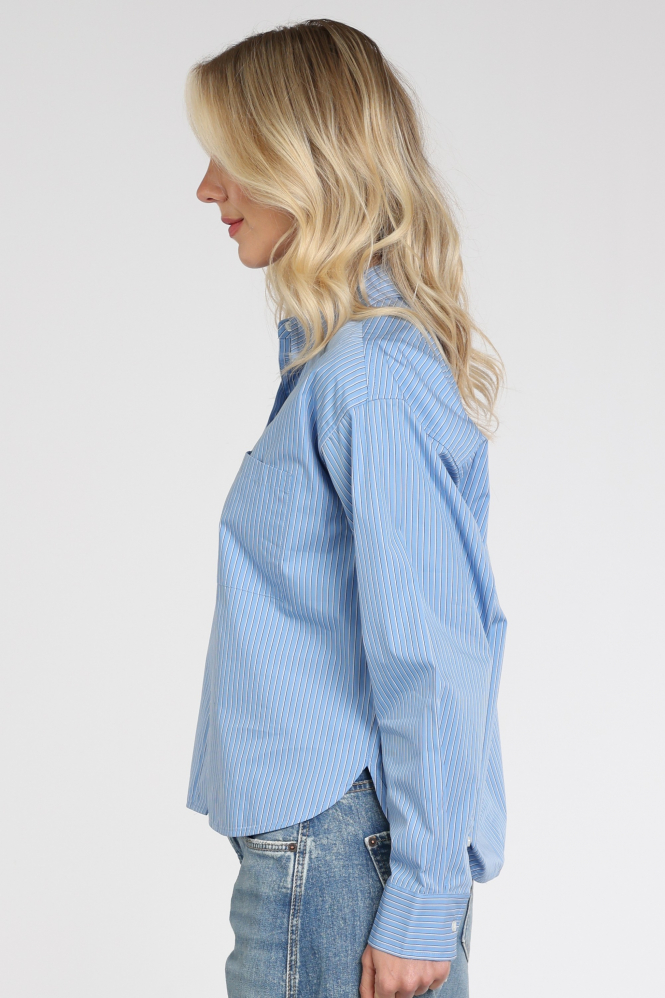 By-Bar 26412061 Lise Blouse lange mouw Blauw