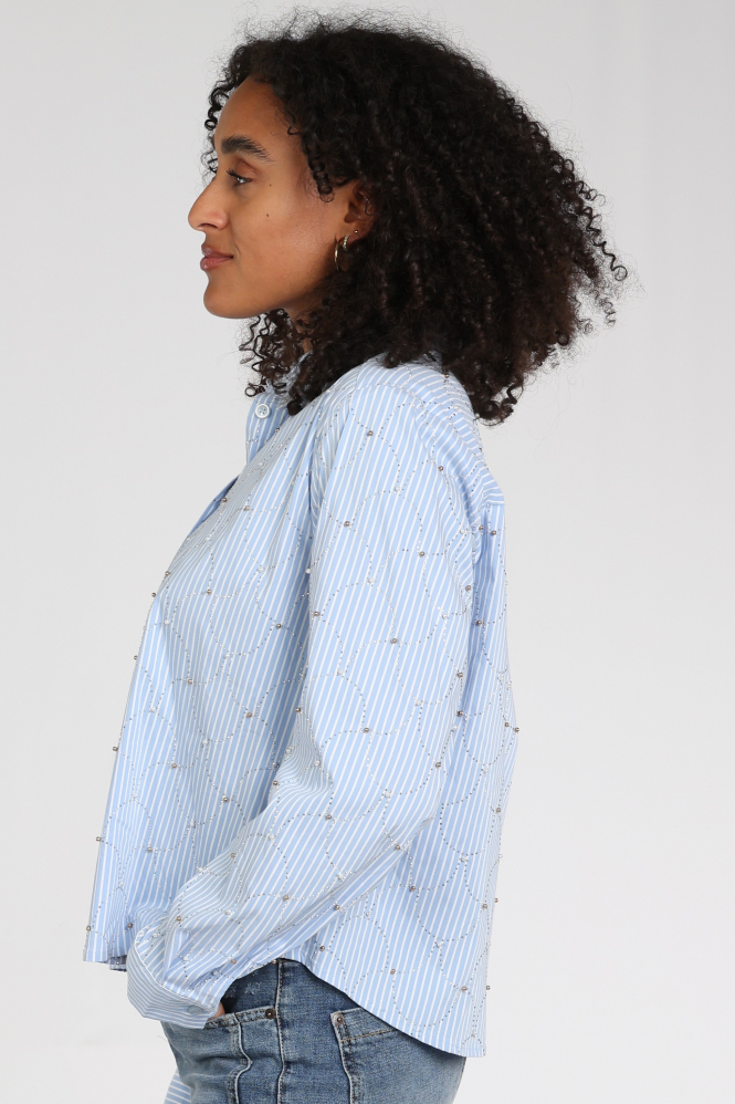 Nukus NKF02144 Blouse lange mouw Blauw