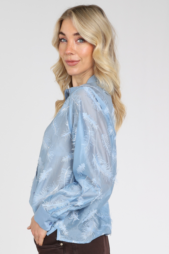Nukus NKF02179 Blouse lange mouw Blauw