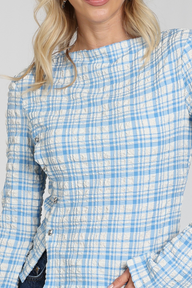 Fabienne Chapot CLTTOP61AW260289 Blouse lange mouw Blauw
