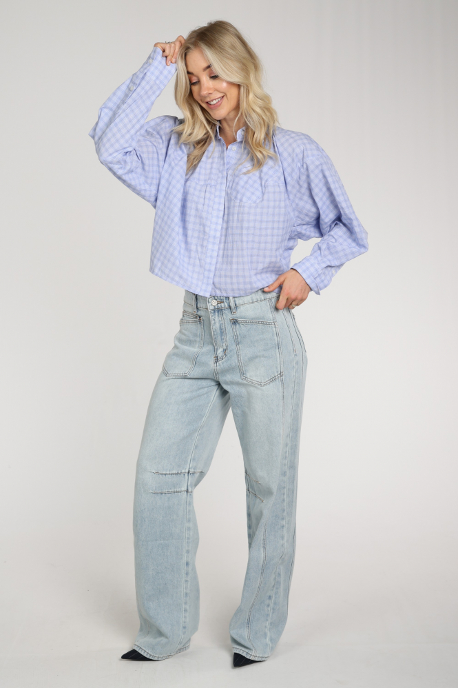 Haute L'Amitié hl10746 Blouse lange mouw Blauw