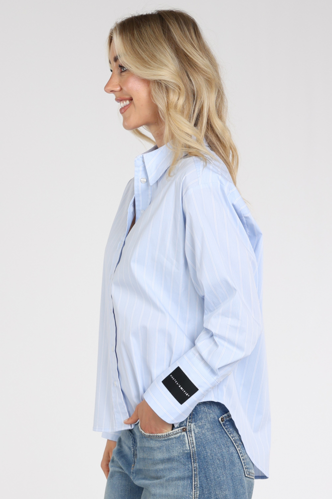 Haute L'Amitié hl10744 Blouse lange mouw Blauw
