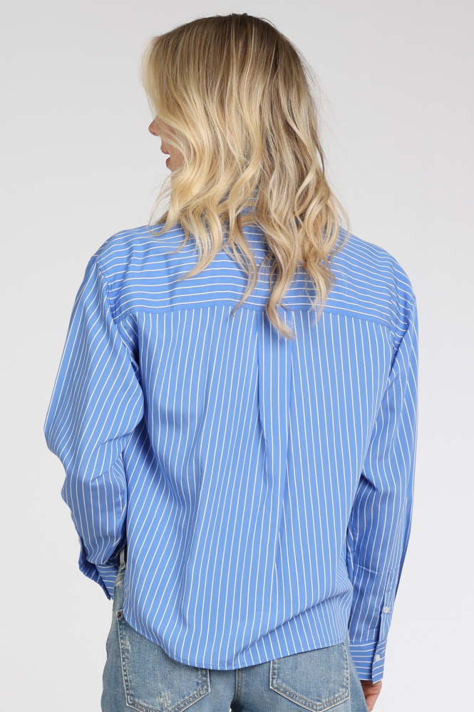 By-Bar 26412040 Lise Blouse lange mouw Blauw