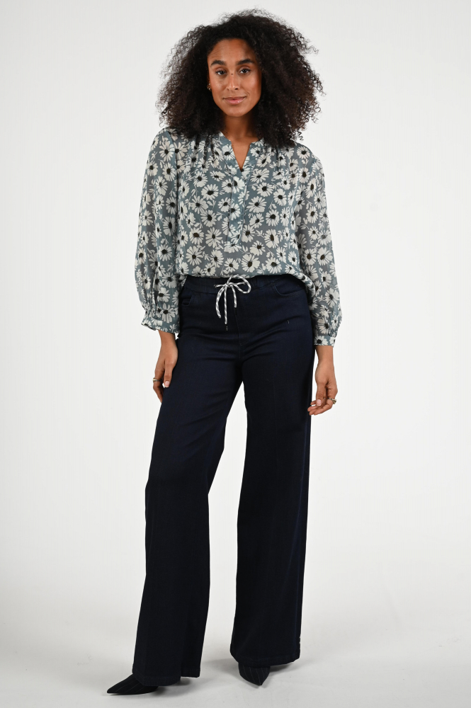 Luisa Cerano 228585-3781 Blouse lange mouw Blauw