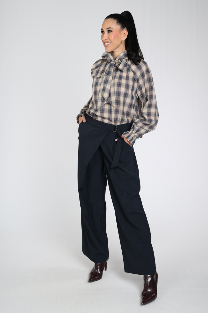 Summum 2s3533-12533 Blouse lange mouw Blauw