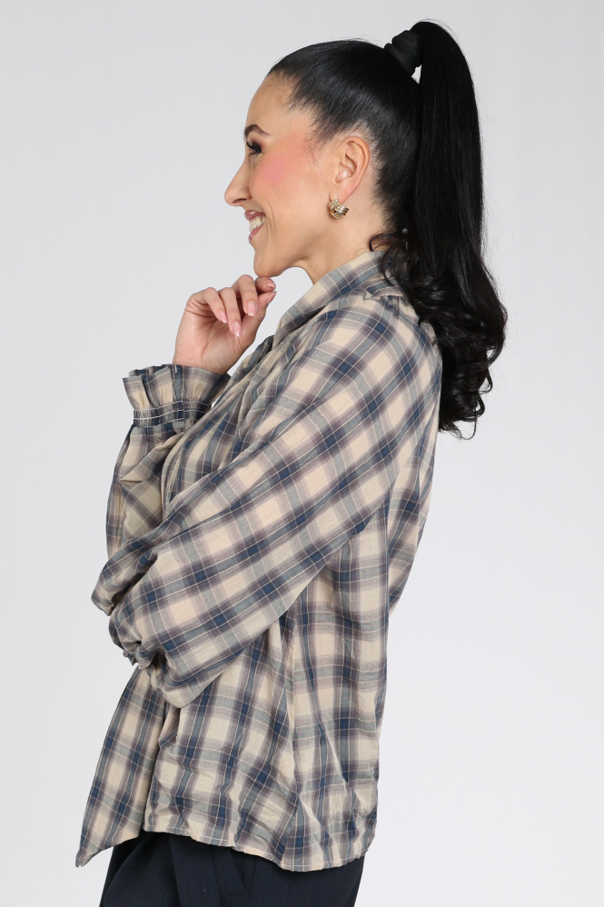 Summum 2s3533-12533 Blouse lange mouw Blauw