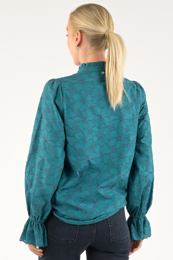 Fabienne Chapot CLT-20-BLS-AW23 Blouse lange mouw Blauw