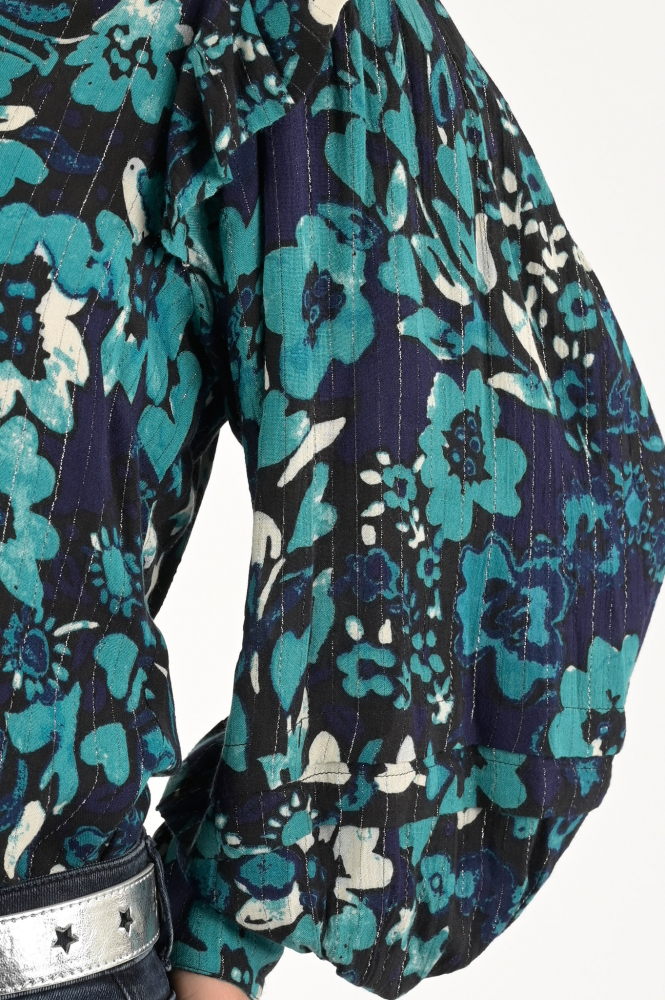 Fabienne Chapot CLT-47-BLS-AW23 Blouse lange mouw Blauw