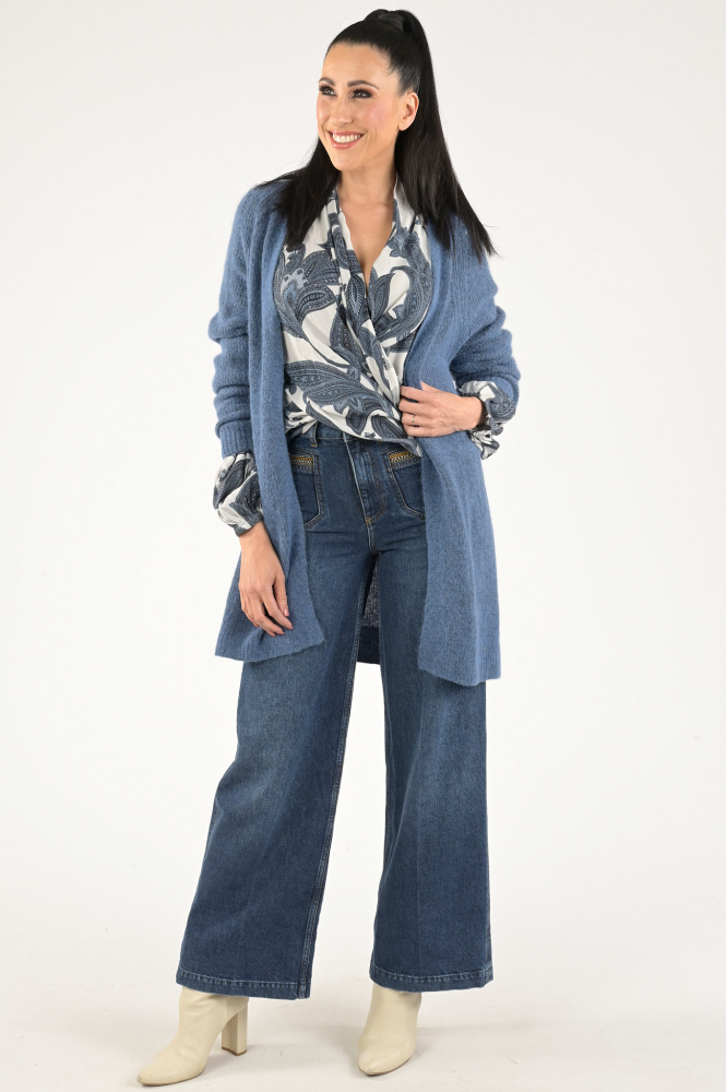 Mos Mosh 156530 Blouse lange mouw Blauw