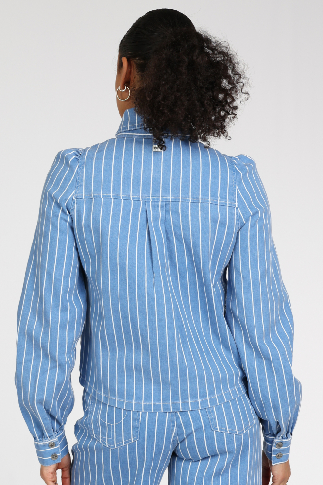 Pom Amsterdam SP9504 Blouse lange mouw Blauw