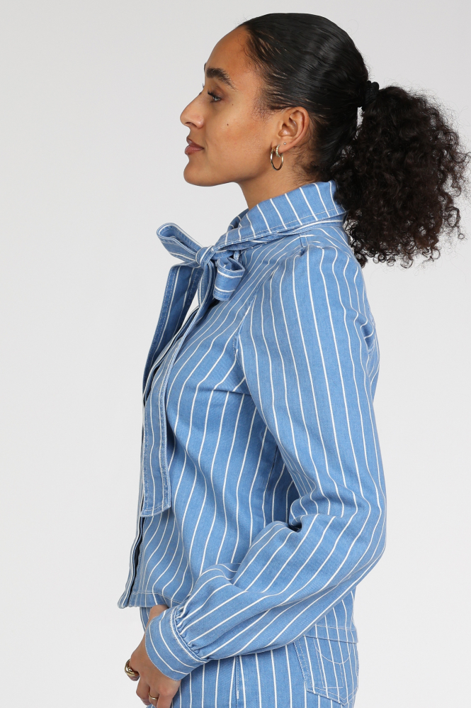 Pom Amsterdam SP9504 Blouse lange mouw Blauw