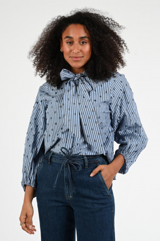 Co'couture Trixie dot bow Blauw