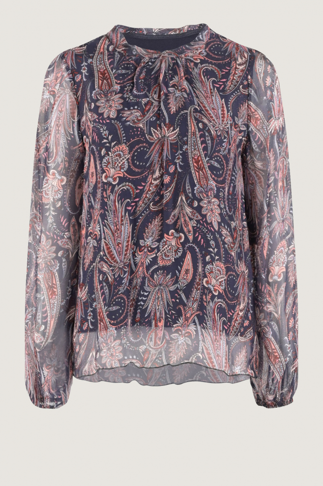 La Fee Maraboutee fgto tule-a Blouse lange mouw Blauw