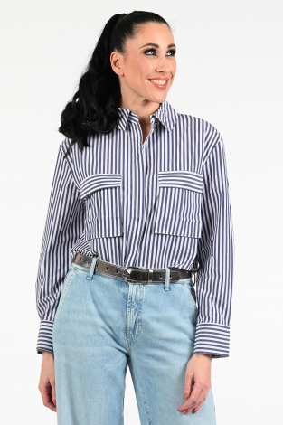 WithBlack lemon cropped Blauw