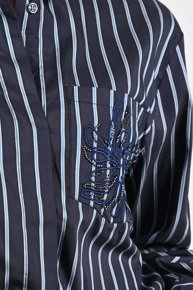 Nukus NKF02071 Blouse lange mouw Blauw