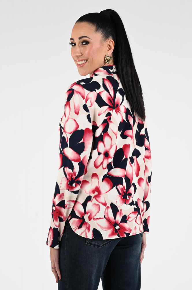 Frank walder 622101 Blouse lange mouw Blauw