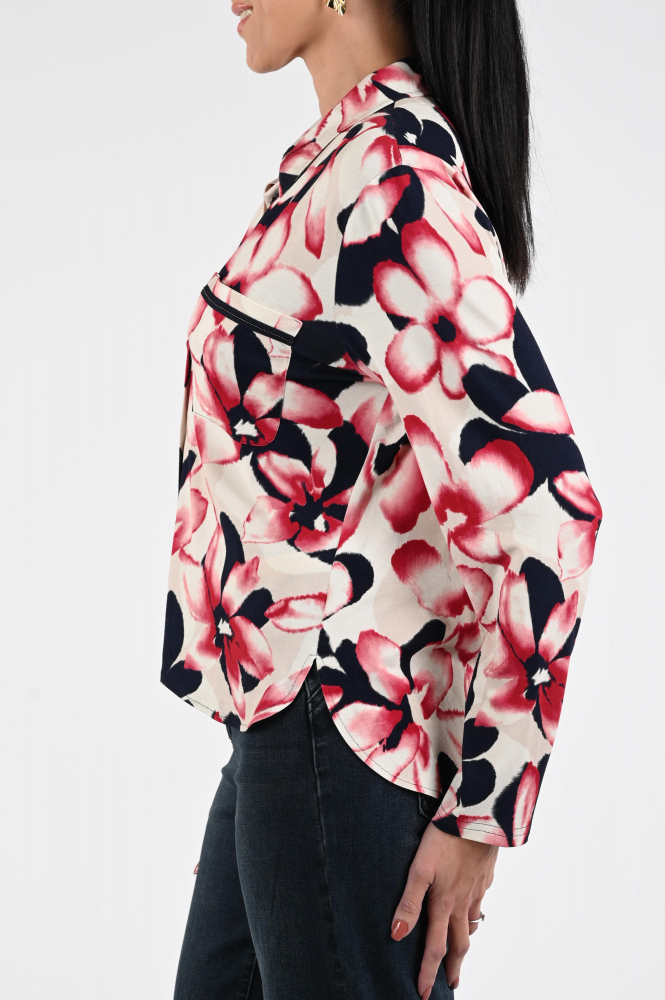 Frank walder 622101 Blouse lange mouw Blauw