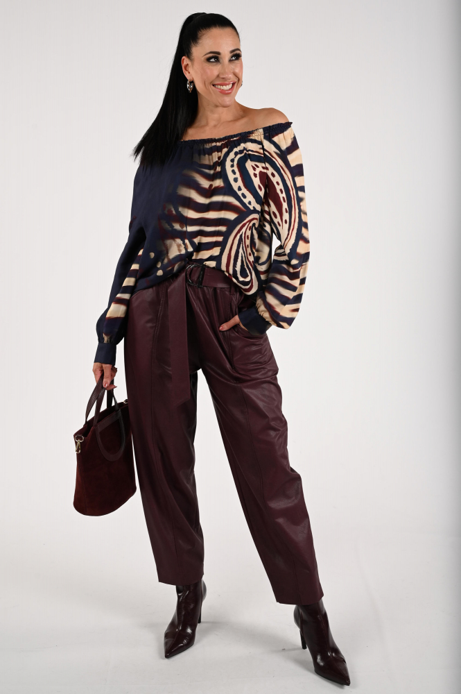 Caroline Biss 4635 Blouse lange mouw Blauw