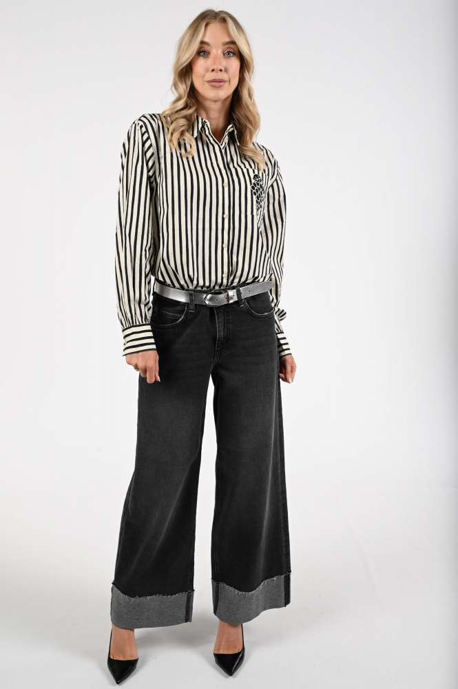 Fabienne Chapot CLTBLS35AW250197 Blouse lange mouw Blauw