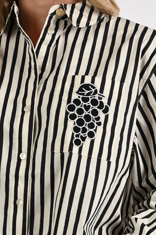 Fabienne Chapot CLTBLS35AW250197 Blouse lange mouw Blauw