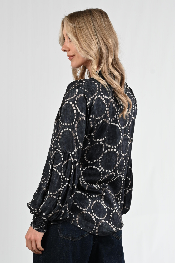 Summum 2s3341-12263 Blouse lange mouw Blauw