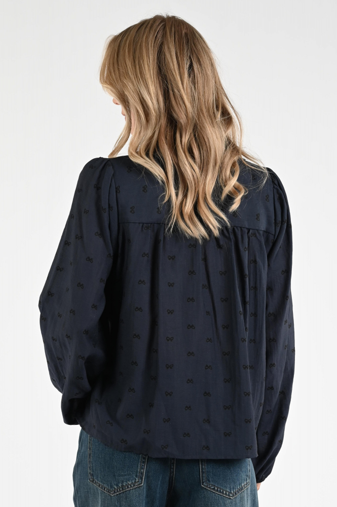 Geisha 53533-14 Blouse lange mouw Blauw