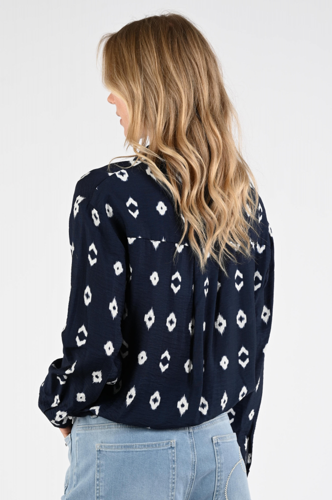 Nukus NKS02141 Blouse lange mouw Blauw