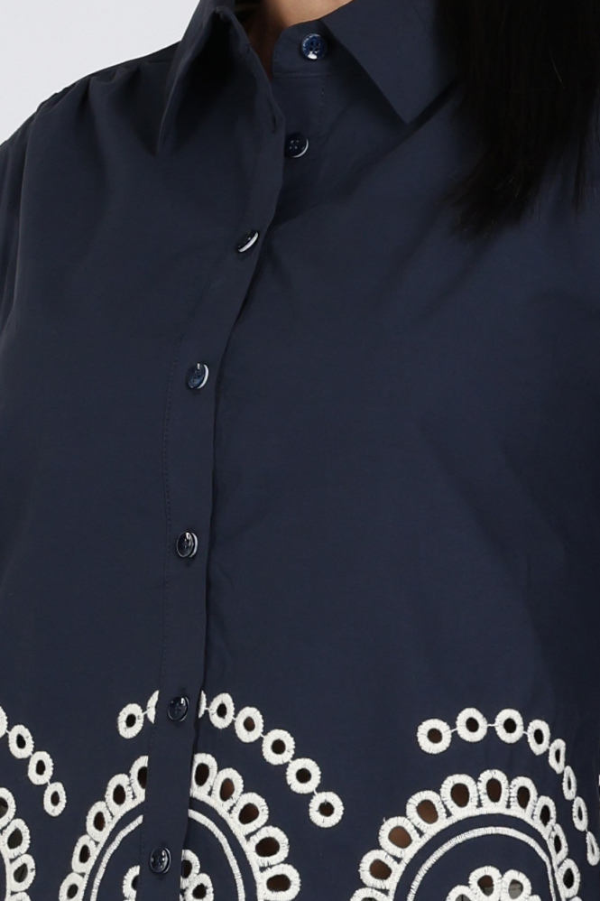 Nukus NKS02198 Blouse lange mouw Blauw