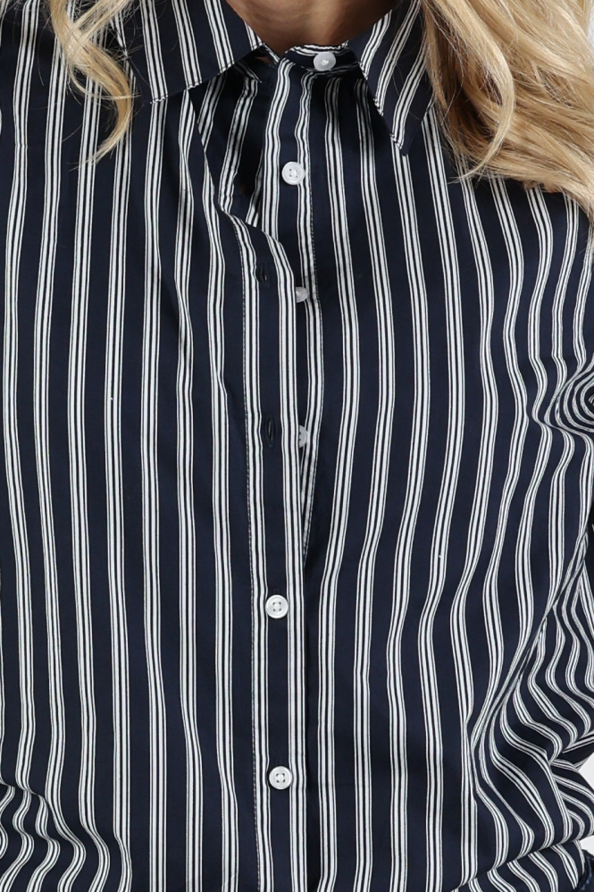 Monari 410344 Blouse lange mouw Blauw