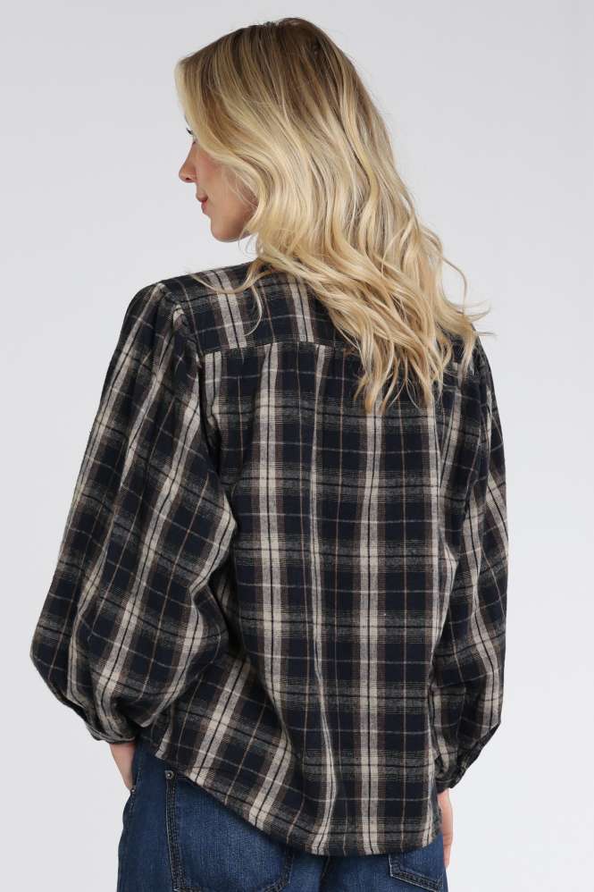 By-Bar 26412064 Jagger Blouse lange mouw Blauw