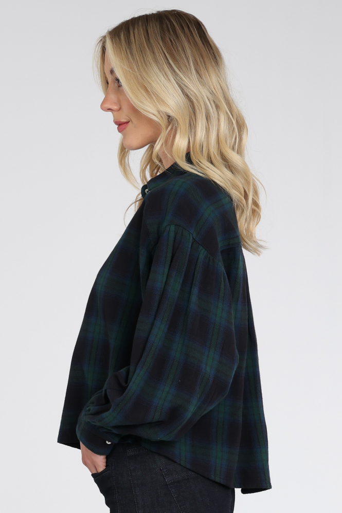 By-Bar 26412033 Sarah Blouse lange mouw Blauw