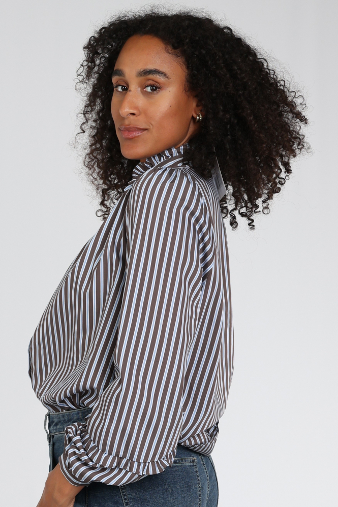 Geisha 63823-14 Blouse lange mouw Blauw