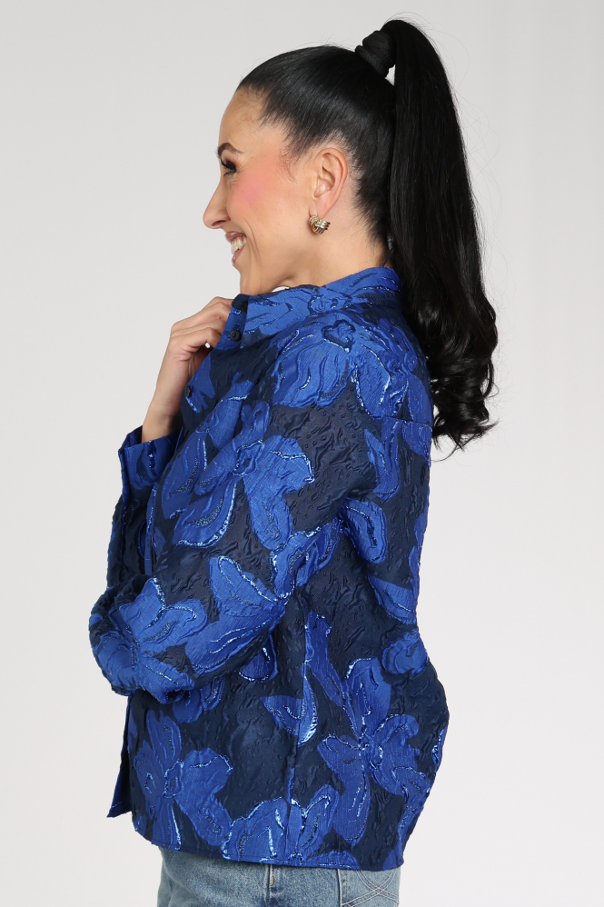Pom Amsterdam SP9791 Jade Blouse lange mouw Blauw