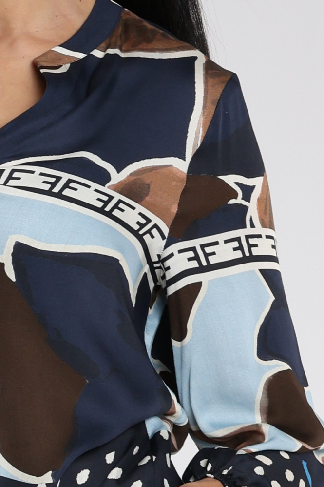 FABER 66400 Blouse lange mouw Blauw