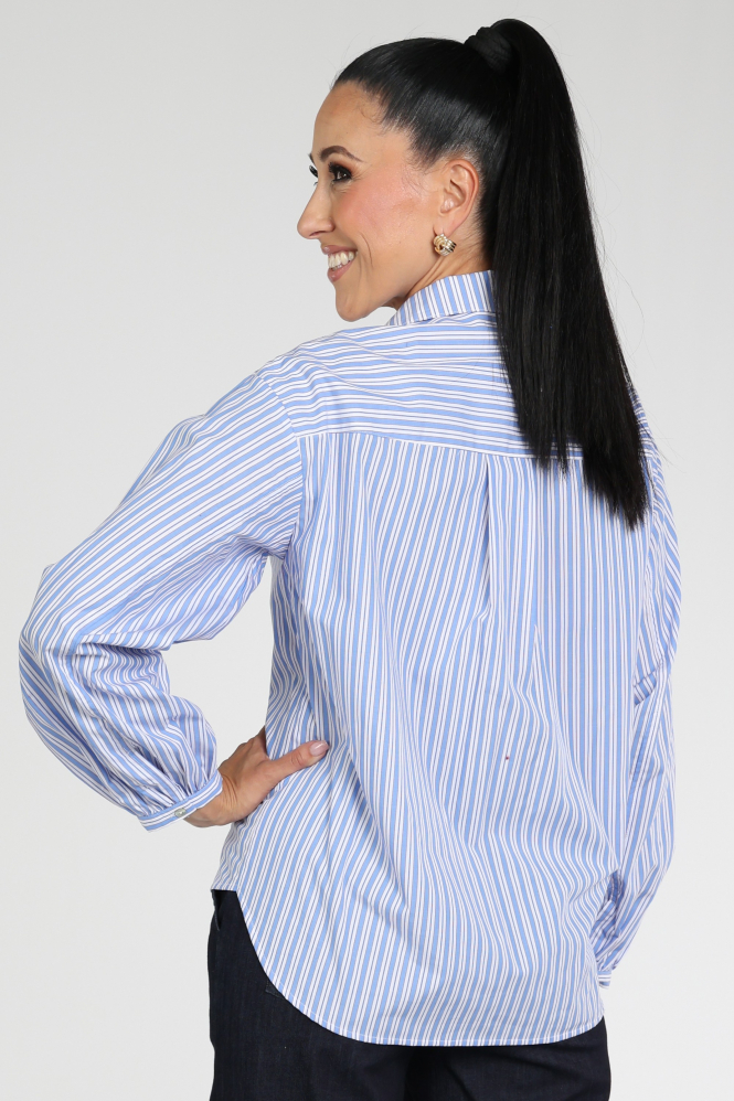 Geisha 63614-14 Blouse lange mouw Blauw