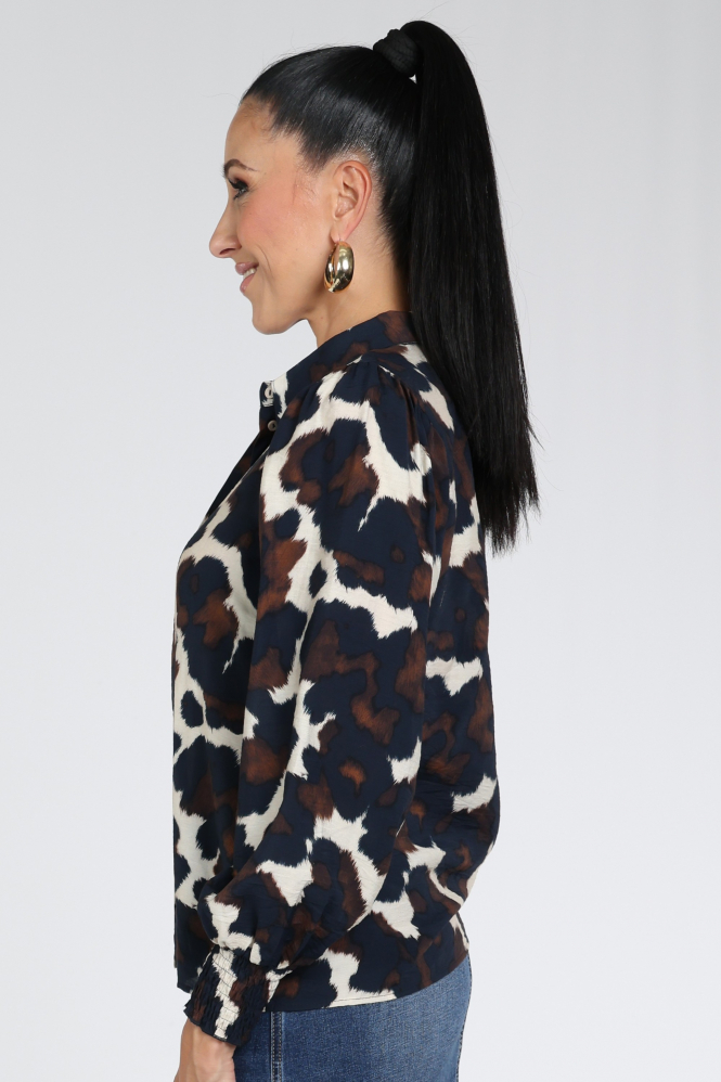 Geisha 63667-20 Blouse lange mouw Blauw
