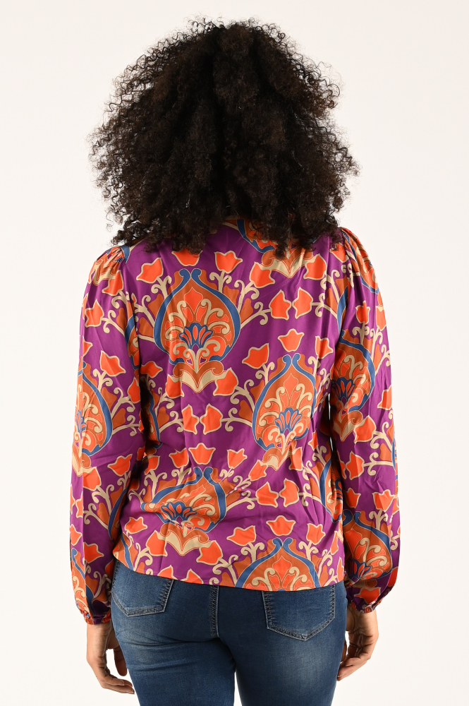 Geisha 33670-20 Blouse lange mouw Paars
