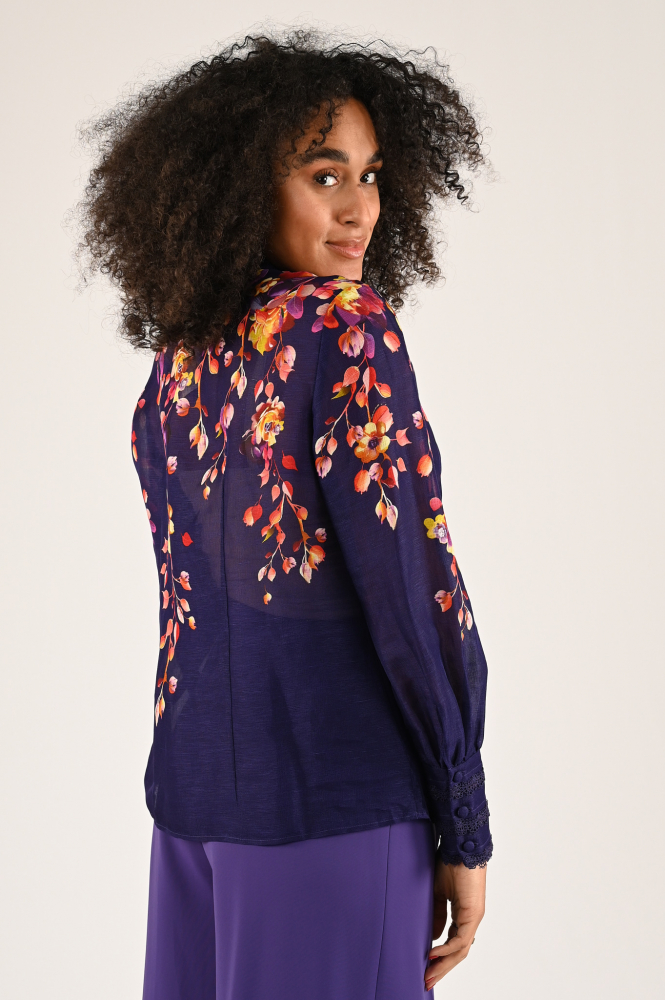 Marc Cain XG 51.04 W05 Blouse lange mouw Paars