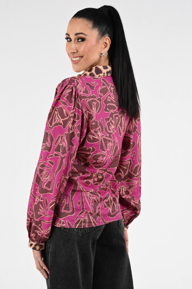 Geisha 53937-20 Blouse lange mouw Paars