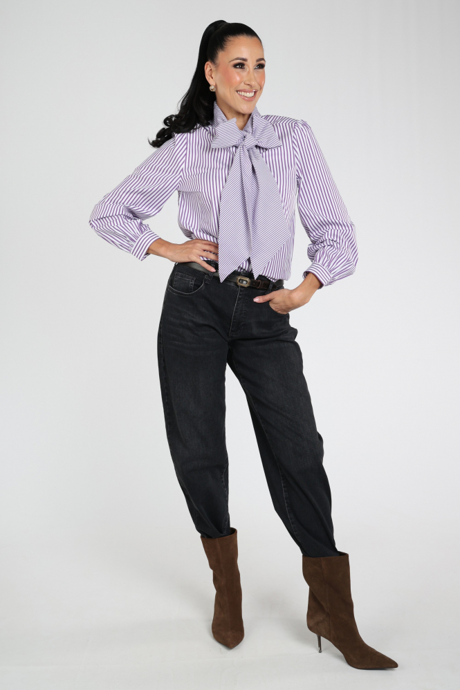 Oui 100415 Blouse lange mouw Paars