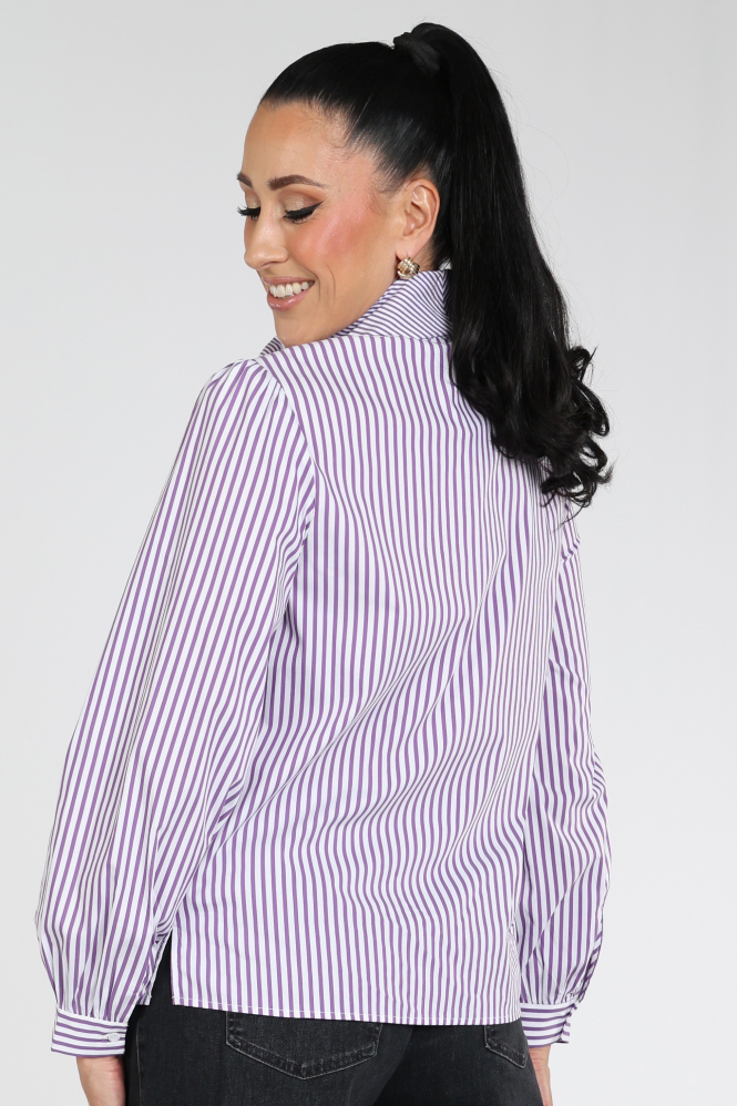Oui 100415 Blouse lange mouw Paars