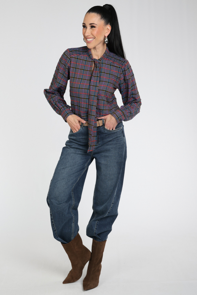 Geisha 63637-20 Blouse lange mouw Paars
