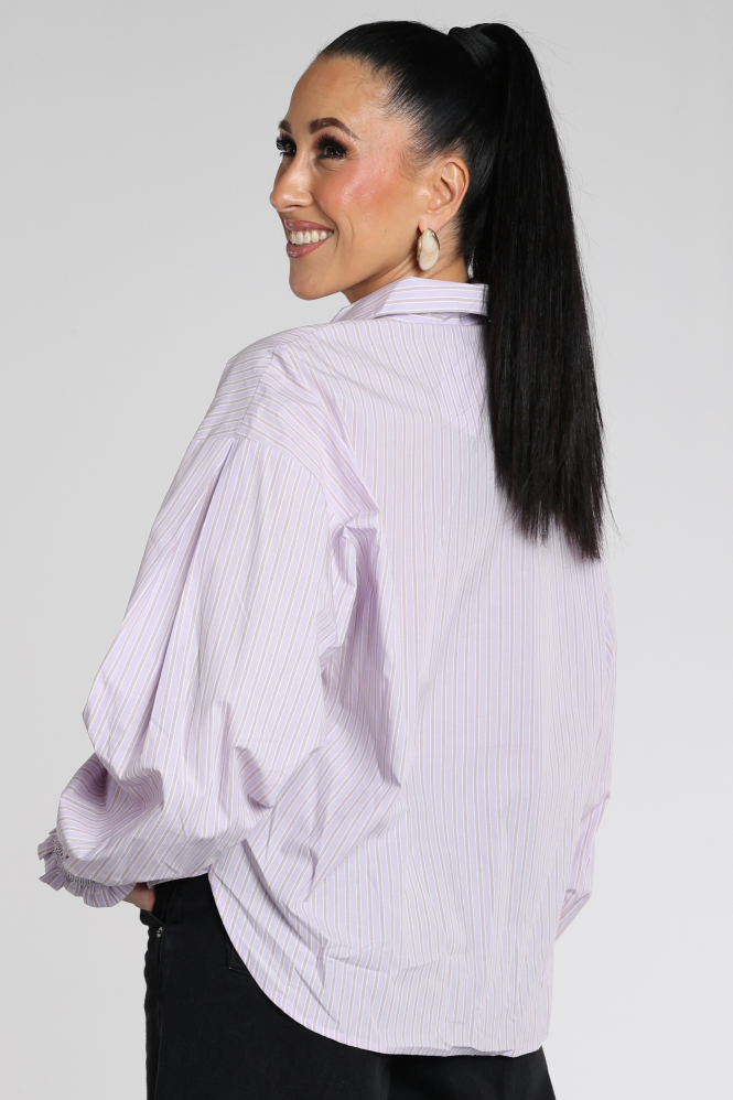 WithBlack 00001784 Blouse lange mouw Paars