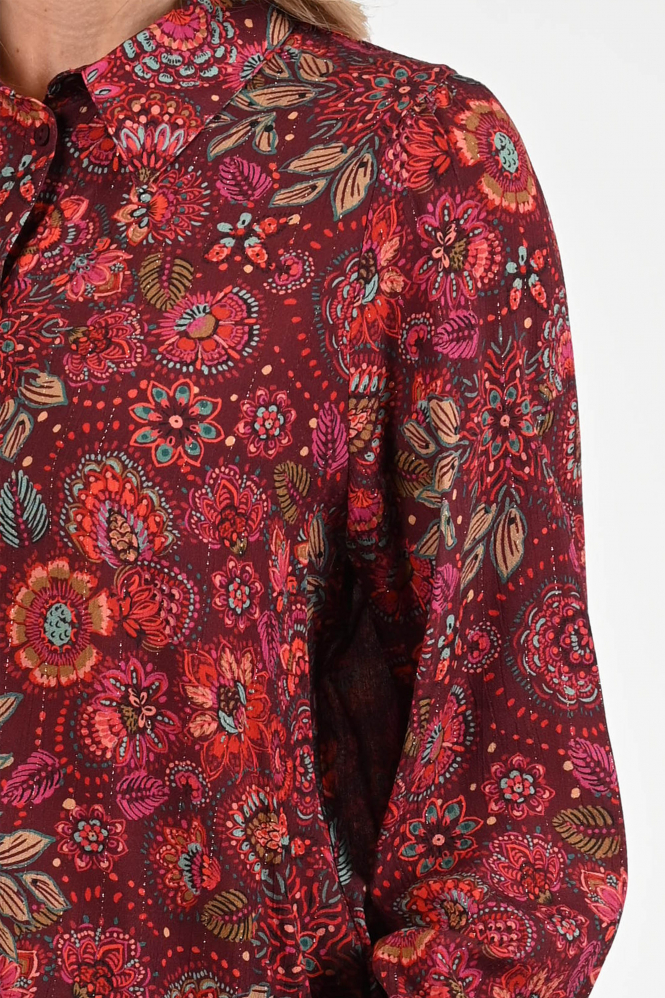 Geisha 53606-20 Blouse lange mouw Rood